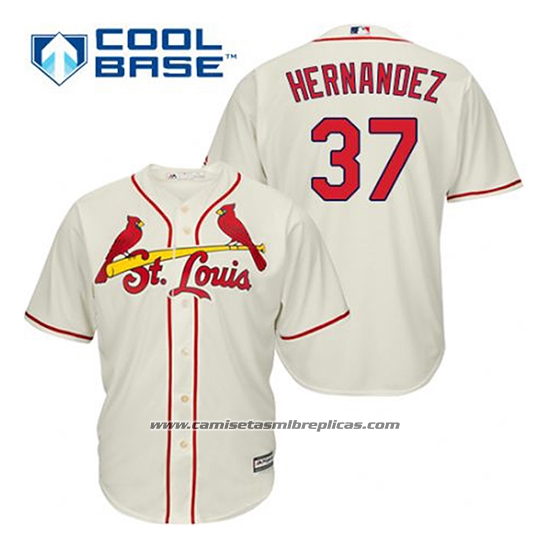 Camiseta Beisbol Hombre St. Louis Cardinals Keith Hernandez 37 Crema Alterno Cool Base